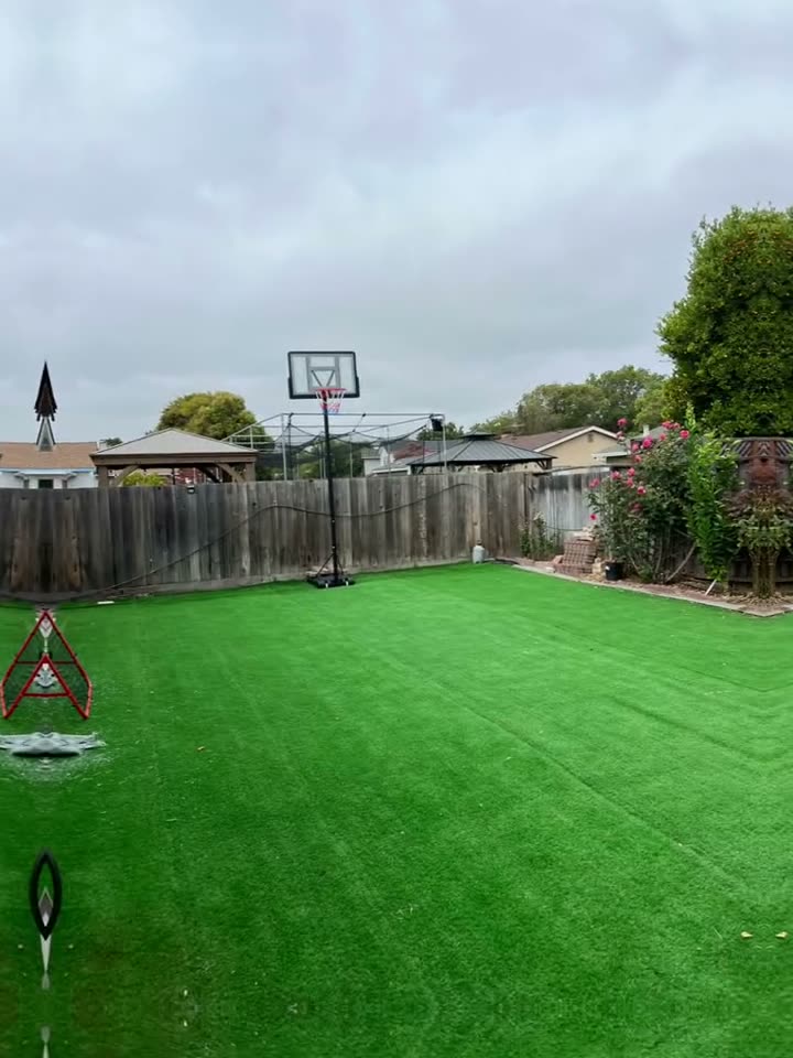 Video: Backyard basketball court